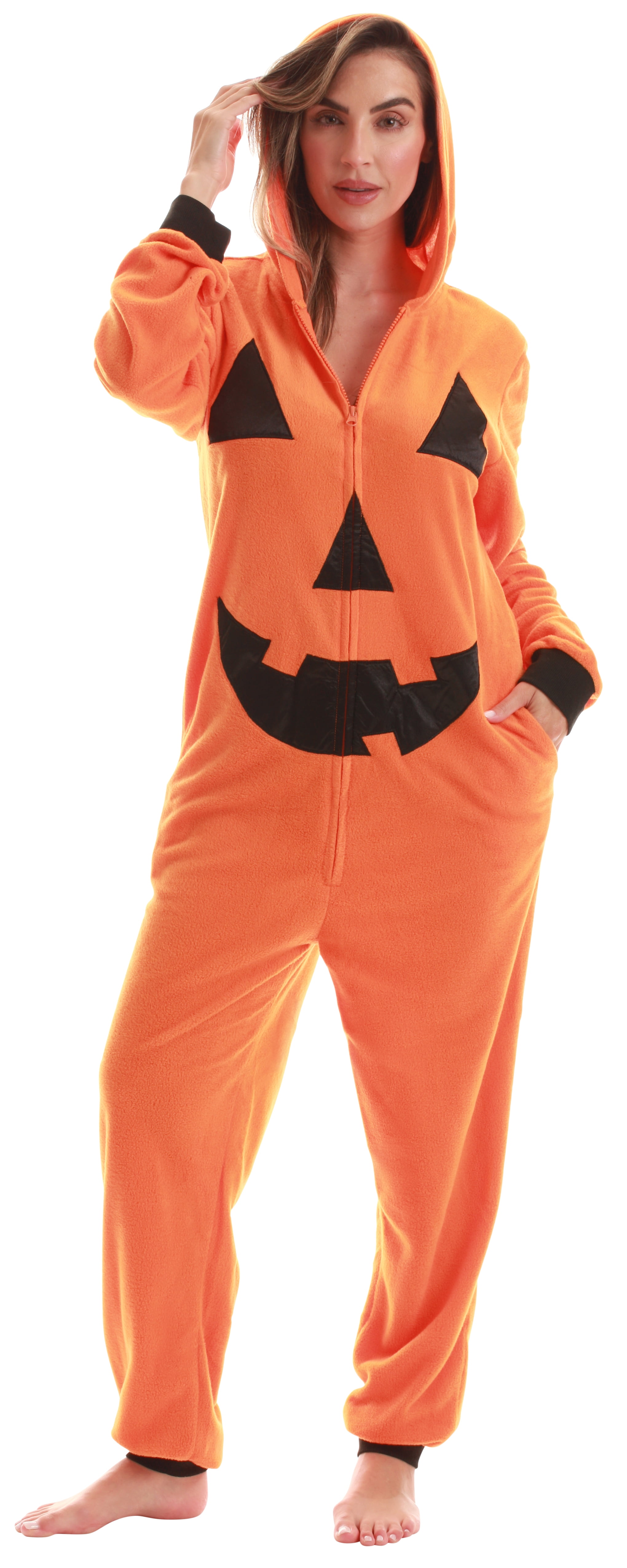 Just Love Adult Halloween Onesie / Costumes (Pumpkin, XSmall)