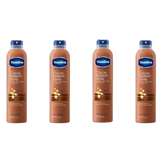 4 Pack - Vaseline Intensive Care Spray Moisturizer, Cocoa Radiant 6.5 oz