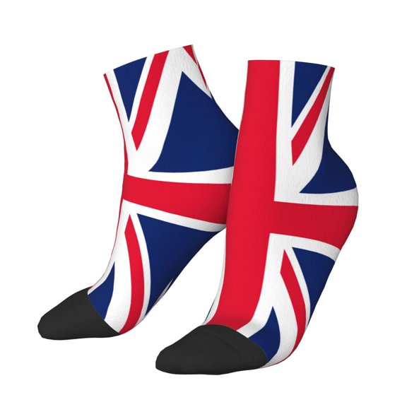 Mens Ankle Socks Womens Union Jack Quarter Breathable Casual Socks