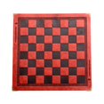 thumbnail image 5 of Tablero de ajedrez de 9 colores, diseño único en relieve, juego de mesa de cuero, juguete universal portátil con esquina protectora de metal, 5 of 5