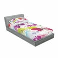 thumbnail image 3 of Ambesonne Abstract Fitted Sheet & Pillow Sham Set, Hydrangea Dragonflies, Queen, Multicolor, 3 of 3