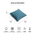 thumbnail image 3 of Big Joe Square Pillow Weatherproof Bean Bag Decor, Lakeshore Intertwist, Weather Resistant UV-Protected Fabric, 16 inches, 3 of 6