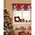 thumbnail image 2 of Rdsfhsp Red Christmas Valances for Kitchen Windows, Poinsettia Flower Snowman Decor Valance Rod Pocket Window Curtain for Bathroom Cafe Basement, Farmhouse Small Window Treatment, 54" Wx18" L, 2 of 5