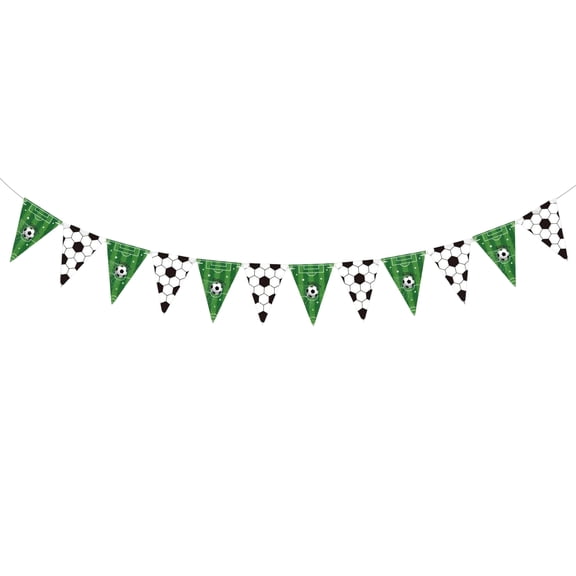 Soccer Festivity Gear Party Decor Set - Football Themed Banner & Tableware Kit for Global Soccer Tournament, Disposable Paper Decor Essentials