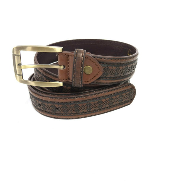 Canyon Sky Men S Leather Western Style, Santa Fe Leather Company Belts
