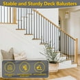 thumbnail image 2 of 100 Pack 26" Durable Hollow Deck Balusters, Heavy Duty Metal Deck Railing with Screws, Aluminum Deck Spindles for Railing Fencing, Metal Deck Balusters Staircase Spindles, 2 of 7