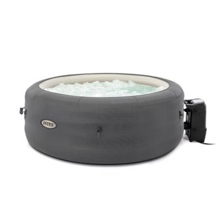 Goplus 6 Person Portable Inflatable Massage Spa Hot Tub, Black ...