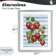 thumbnail image 4 of Stupell Industries Farmhouse Juicy Strawberry Vine on Stripes Gray Framed Print Under Glass, 13 x 16, by Paul Brent, 4 of 8