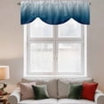 thumbnail image 2 of Navy Blue Ombre Tie Up Valance Curtains for Windows, Kitchen Curtains Window Treatments, Contemporary Gradient Abstract Art Short Window Shades Valances for Bedroom Bathroom Cafe 54"x18", 2 of 8
