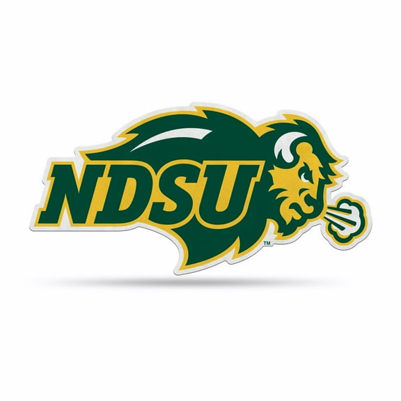 North Dakota State Shape Cut Primary Logo Pennant With Header Card