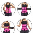 thumbnail image 4 of Ceinture Abdominale pour Femmes, Ceinture Gainante, Ceinture Abdominale Post-Partum, Ceinture double Ajustable, Rouge rose, Taille P, 4 of 5