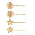 thumbnail image 1 of Sicopee Horquillas de Estrella de Mar Horquillas de Concha Horquillas para el Cabello para Mujeres niñas 4 Piezas Pinzas para el Cabello Doradas Accesorios para el Cabello de Playa de Verano para Pasa, 1 of 1