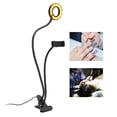 thumbnail image 4 of Lámpara LED plegable de alto brillo para tatuajes, lámpara ajustable con clip para decoración de uñas (negra), 4 of 14