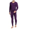 thumbnail image 4 of Tauxra Thermal Underwear for Men Fleece Lined Base Layer Set for Cold Weather Purple 3XL, 4 of 4