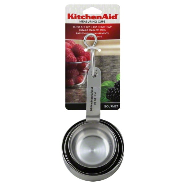 Set of 4 Lifetime Brands KN058OHSSA KitchenAid Gourmet Stainless Steel Measuring Spoons Set of 4 Lifetime Brands KN058OHSSA KitchenAid Gourmet Stainless Steel Measuring Spoons