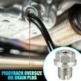 thumbnail image 2 of Unique Bargains 1 Ensemble Bouchon de Drains d'Huile Oversize à Piggyback en Acier Inoxydable à Taraudage Automatique Kit de Réparation de Filetage de Plateau à Huile pour Voiture Motocyclette Ton Argent M14.1-1.5 x 15mm, 2 of 6