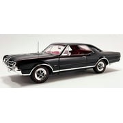 1967 Oldsmobile 442 W-30 Hardtop, Black w/Red Interior - Acme A1805622 - 1/18 Scale Diecast Car