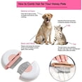 thumbnail image 2 of Peine de acero inoxidable para mascotas, para gatos y perros, peine relajante para gatos y perros (rosa), 2 of 5
