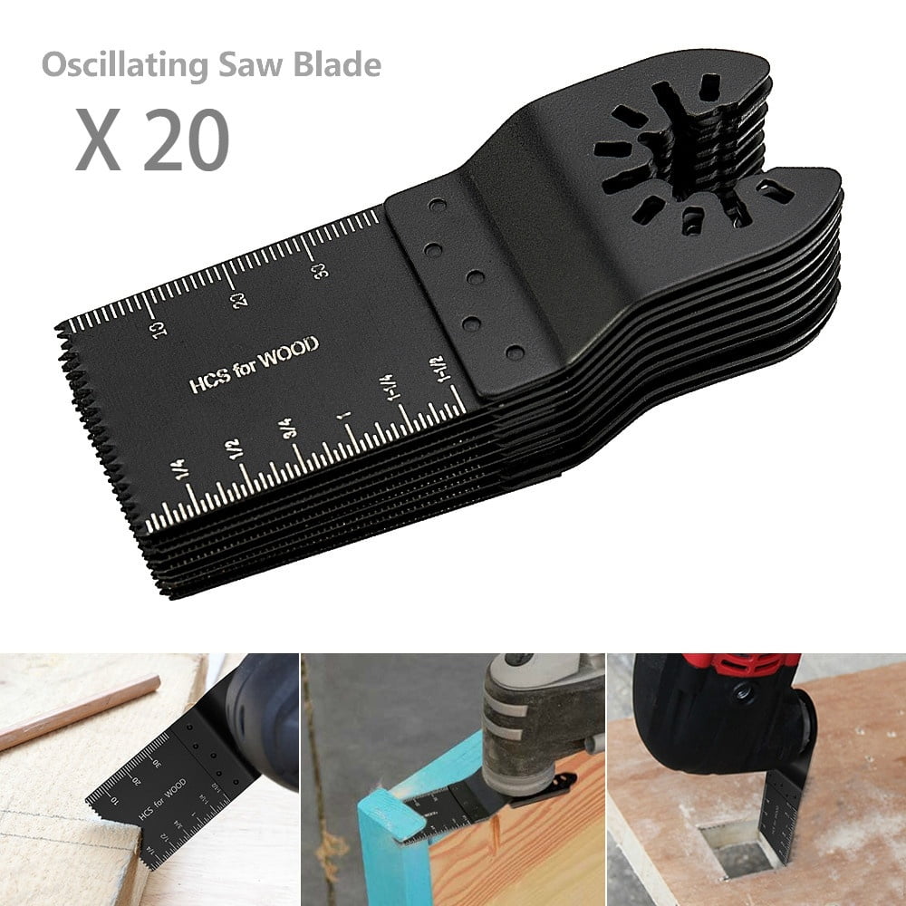 34mm HCS Oscillating Multi-Tool Replacement Saw Blades For Wood Steel Metal Kit 