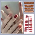 thumbnail image 2 of Qarigey Uñas postizas largas cortas de mano Multicolor uñas postizas manicura a la moda a juego pequeñas puntas de manos de cubierta Juegos de manicura Rojo claro 2, 2 of 5