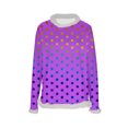 thumbnail image 3 of ZUKMRJPC Christmas Sweaters for Women Fur Collared Fashion Colorful Wave Point Pullover Casual Soft Comfy Long Sleeve Party Holiday Tops, 3 of 5