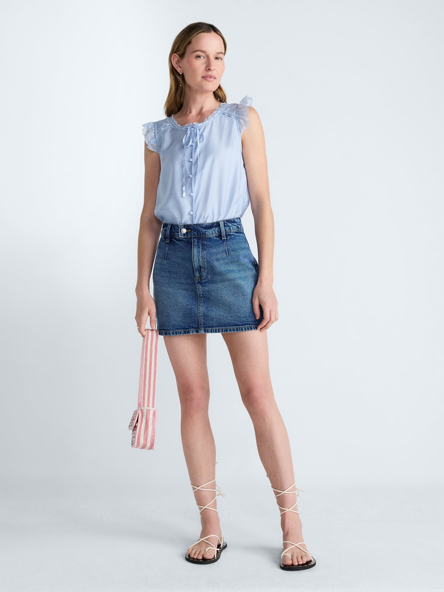 Scoop Women's Denim Skort, Sizes 0-18