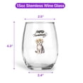 thumbnail image 5 of Happy Anniversary American Shorthair Celebrates Wedding Love Family Party 15oz Stemless Wine Glass Mug Cat Lover Kitten Owner Gifts Wine Glasses Cup - 01015, 5 of 5