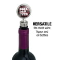 thumbnail image 4 of Best Dad Ever Red Black Plaid Wine Bottle Stopper, 4 of 8