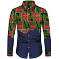 thumbnail image 1 of Camisas para hombre blusas con puños y estampado floral ropa de uso diario para vacaciones de manga larga con botones camisas de diseño de moda retro, 1 of 6