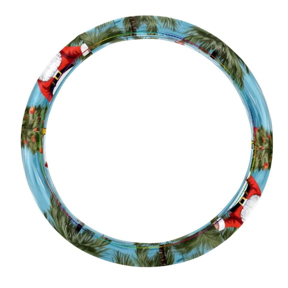 Claus Beach 14.5 Inch Printing PVC Leather Auto Accessories Steering Wheel Cover Car Wheel Cover Steering Wheel Covers