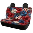 thumbnail image 2 of Uourmeti Vintage American Flag with Hibiscus Floral Print Car Seat Covers 3 PCS, Car Seat Covers Full Set Polyester Easy to Install Breathable for Truck Cars Sedans, 2 of 10