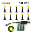 thumbnail image 1 of 10 piezas de bloques de construcción LED RGB de 0,8 mm con pines, lámpara USB, farola de bricolaje, decoración eléctrica de ciudad, juguete de ladrillo 1x1, compatible con todas las marcas, 1 of 4