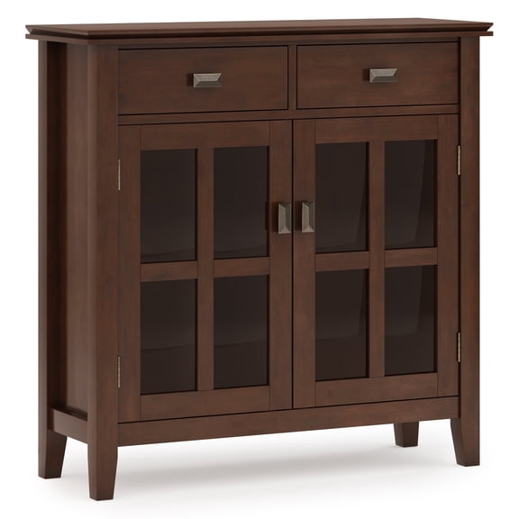 Artisan 36 inch Wide Solid Wood Entryway Storage Cabinet in Russet Brown