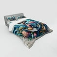 thumbnail image 2 of Ambesonne Nautical Bedding Set 4 Pcs, Underwater Around Anchor, Calking, Teal Pink and Coconut, 2 of 2