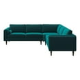thumbnail image 2 of Hudson Turquoise Velvet Modern Living Room Corner Symmetrical Sofa, 2 of 9