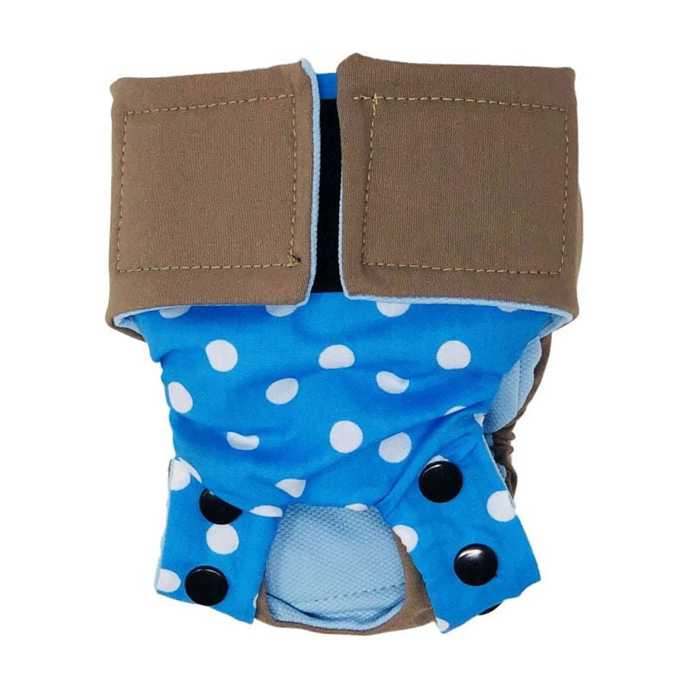 Barkertime Sky Blue Polka Dot Cat Diaper Snappy
