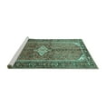 thumbnail image 2 of Ahgly Company Machine Washable Indoor Rectangle Persian Turquoise Blue Traditional Area Rugs, 3' x 5', 2 of 4