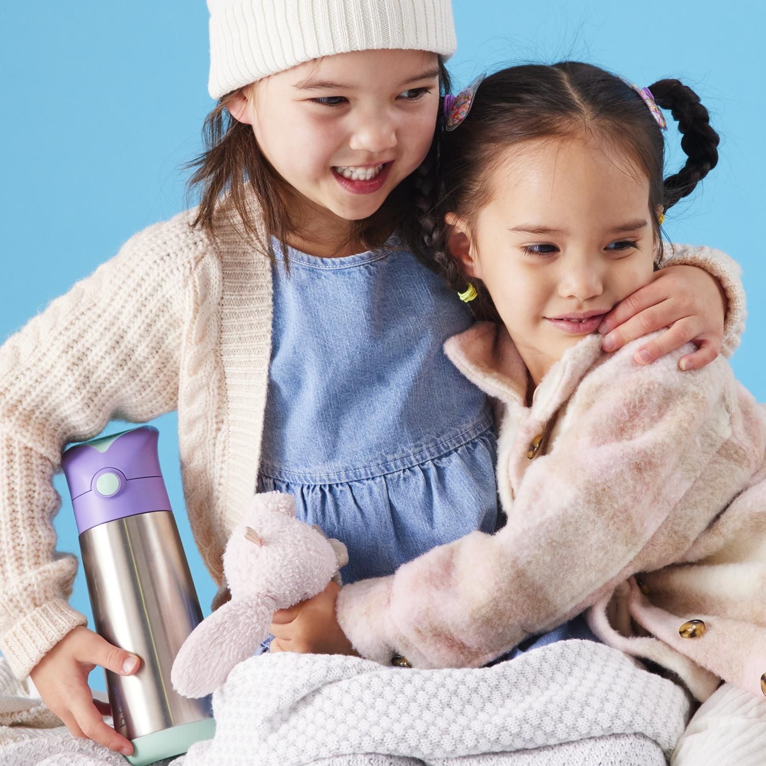 b.box - 12 oz Insulated Water Bottle: Keeps Drinks Cold up to 8 Hours, Warm up to 6 Hours. Double Wall Stainless Steel Bottle.