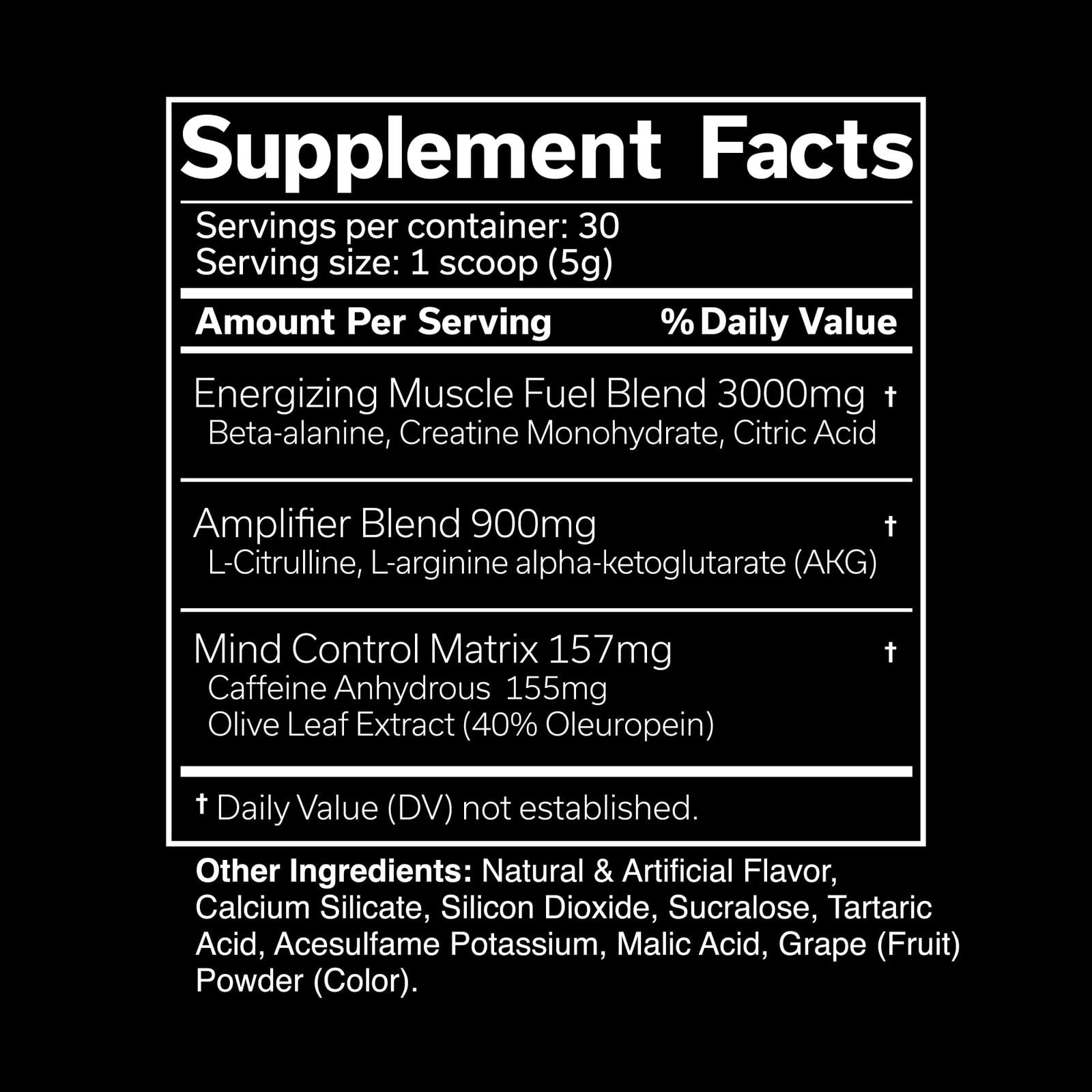 JNX Sports® The Curse Pre Workout Powder Dark Grape Pre Workout Mix for Energy and Focus, 30 Serves