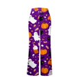 thumbnail image 6 of Womens Halloween Pajama Pants Drawstring Wide Leg Lounge Sleep Bottoms Relaxed Fit Full Length Comfy Pjs Breezy Wide Leg with Adjustable Waist for Cozy Nights Dark Purple XL, 6 of 6