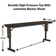 thumbnail image 5 of Adjustable Height 3/4 High Pressure Folding Seminar Table Colonial Hickory Brown, 5 of 7