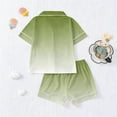 thumbnail image 4 of Fewfanhot Pajamas for Women Set Button Turndown Print Short Sleeve Shirt with Shorts Set PJs Loungewear, 4 of 4