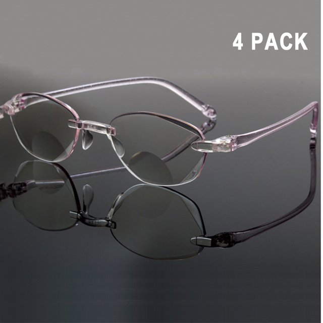 4 Pack Blue Light Blocking Reading Glasses Bifocals Readers Presbyopic
