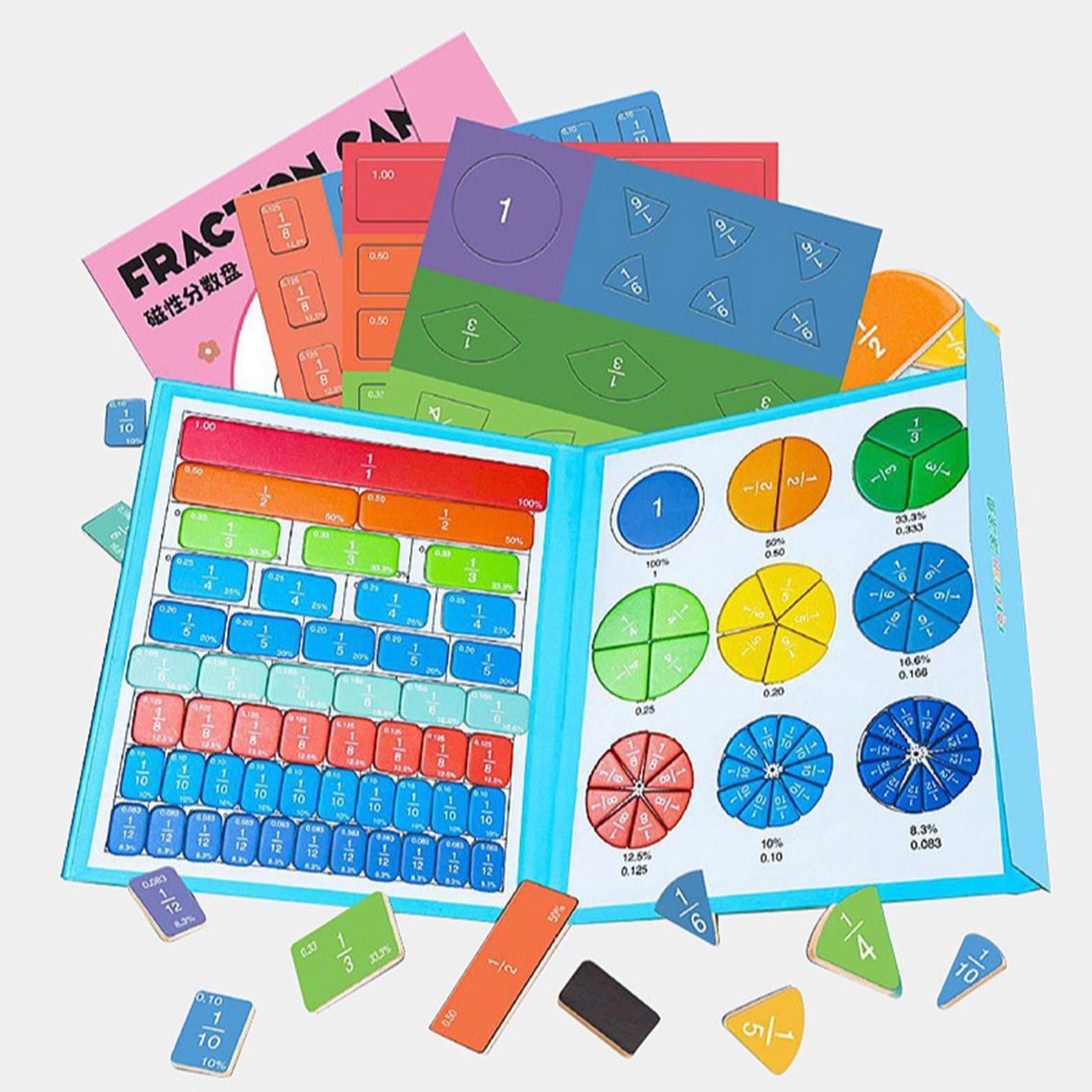 Montessori Puzzle Magnétique Fraction+ - Le Petit Scope