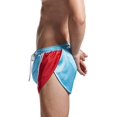 thumbnail image 3 of Mens Split Side Running Shorts Retro Workout Gym Marathon Lounge Shorts with Liner, 3 of 7