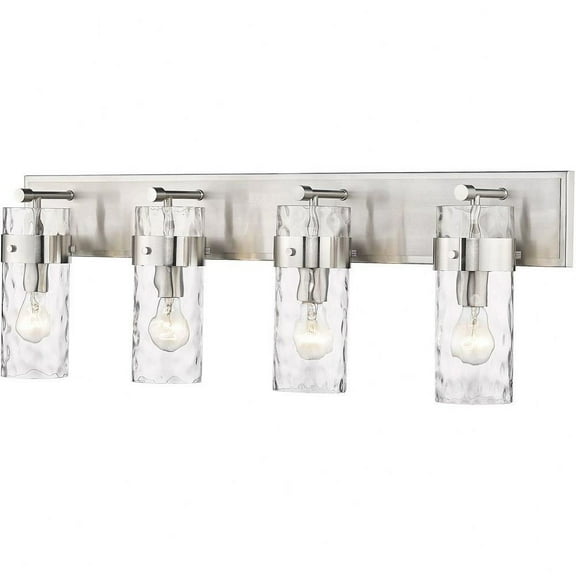 4 Light Vanity Light Fixture in Transitional Style-11.25 inches Tall and 34 inches Wide-Brushed Nickel Finish Bailey Street Home 372-Bel-4620008