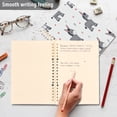 thumbnail image 4 of Wirebound Notebook Hardcover Spiral Notebooks Grey Cute Donkeys Pattern, 60 Pages, 80 GSM, 5.7 x 8.3in, 4 of 6
