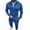 Blue, variant on Clothing Men's Suits,Men's Fall Breathable Two Piece Breathable Suit Roll Sleeve Shirt Pants Set