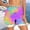 C_ Purple, variant on Womens Metallic Sheen Casual Shorts, Loose Relaxed Fit with Elastic Waist and Stylish Bow Tie Detail Gold S
