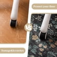 thumbnail image 2 of CHAKME 48" X 60" Dark Botanical Protective Flooring Office Chair Mat Hardwood Floor Tile Floor Heavy Duty Desk Chair Mat Carpet Anti Slip Office Floor Mat Rolling Chairs Low Pile Under Desk Rug, 2 of 8